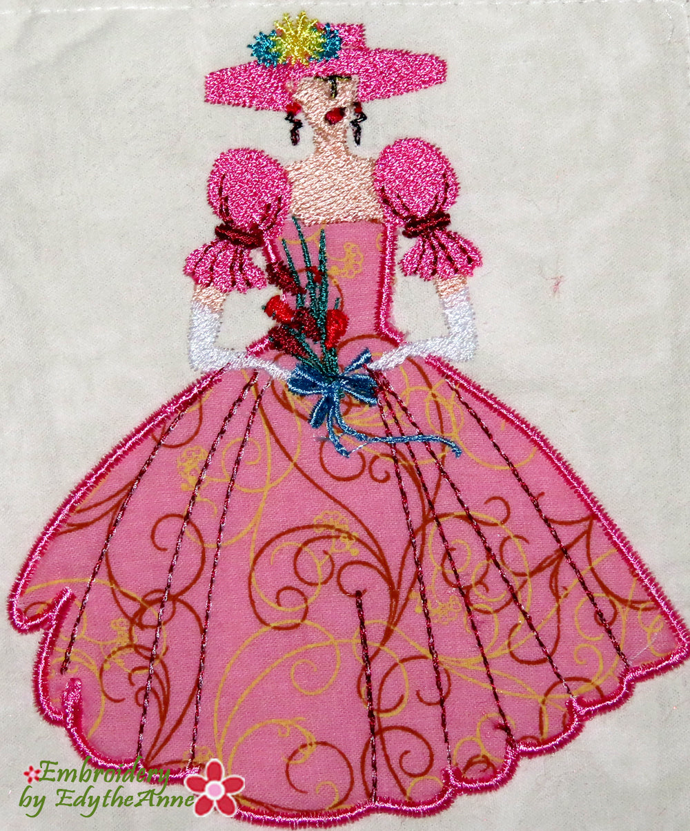 SCARLET- A Southern Lady - Machine Embroidery Design - Digital Downloa