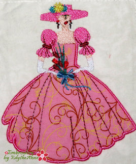 PRUDENCE - A Southern Lady - Machine Embroidery Design - Digital Download