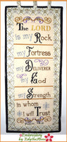 PSALM 18 THE LORD IS MY ROCK...WALL HANGING-  In The Hoop Machine Embroidery