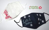 LET IT SNOW In The Hoop Adult & Child Sizes- Digital Download