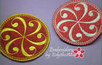 SWIRL COASTER - 2 VERSIONS INCLUDED- IN THE HOOP MACHINE EMBROIDERY - Embroidery by EdytheAnne - 3