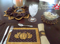 Thanksgiving Table Setting In The Hoop Machine Embroidery