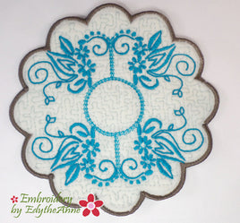 OH SO GRACEFULLY ELEGANT TRIVET In The Hoop Embroidery Project -DIGITAL DOWNLOAD