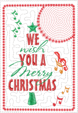 WE WISH YOU A MERRY CHRISTMAS! Christmas Mug Mat - Digital Download
