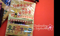 Back to School & God Loves You CRAYON/PENCIL POUCH -Set of 2 Completed In The Hoop Machine Embroidery - Instant Download - Embroidery by EdytheAnne - 2