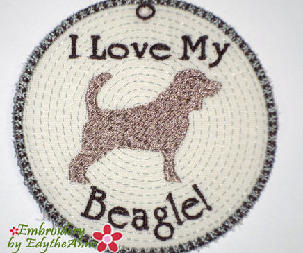 BEAGLE IN THE HOOP EMBROIDERY KEY TAGS