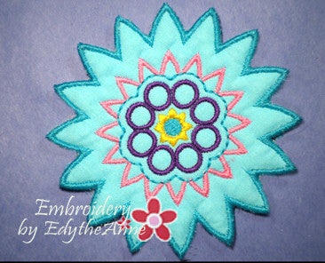 COLOR PLAY COASTER - 2 VERSIONS INCLUDED- IN THE HOOP MACHINE EMBROIDERY - Embroidery by EdytheAnne - 2