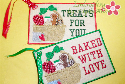 TREATS FOR YOU In The Hoop CHRISTMAS GIFT TAGS Embroidered Design - Instant Download - Embroidery by EdytheAnne - 2