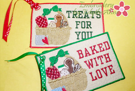 BAKED GOODS GIFT TAGS - In The Hoop Machine Embroidery