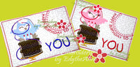 HAPPY BIRTHDAY TO YOU...In The Hoop Embroidered Mug Mat/Mug Rug Design.   - Digital File - Instant Download - Embroidery by EdytheAnne - 1