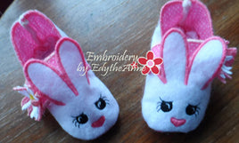 Infant BUNNY SLIPPER. In The Hoop Machine Embroidery. 3 sizes included.  - INSTANT DOWNLOAD - Embroidery by EdytheAnne - 1