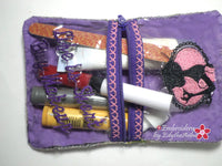 COSMETIC ZIPPERED SEE THROUGH BAG-In The Hoop Machine Embroidery - Digital Download