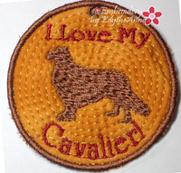 CAVALIER IN THE HOOP EMBROIDERY KEY TAG
