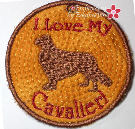 CAVALIER IN THE HOOP EMBROIDERY KEY TAG
