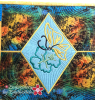 BUTTERFLIES & FLOWERS IN THE HOOP TABLE RUNNER- Digital Download