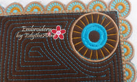 MANDALA INSPIRED In The Hoop Embroidery Mug Mats/Mug Rugs