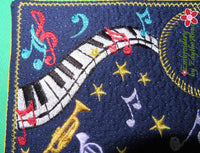 Music In The Hoop Machine Embroidery Mug Mat/Mug Rug  - Digital Download