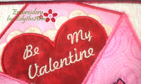 BE MY VALENTINE In The Hoop Embroidered Mug Mats/Mug Rugs - Instant Download - Embroidery by EdytheAnne - 3