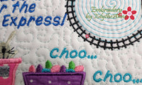 EASTER EXPRESS In The Hoop Embroidered Mug Mat Designs.   - Digital File - Instant Download - Embroidery by EdytheAnne - 3