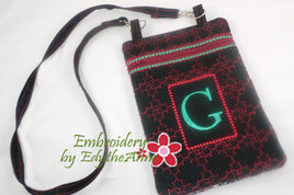 MONOGRAM CROSSBODY BAG - INSTANT DOWNLOAD - Embroidery by EdytheAnne - 1
