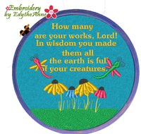 JOY RING - Psalm 104 - "How Many Are Your Works Lord" In The Hoop Machine Embroidery