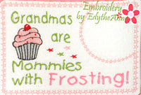 Grandma's Are Like Mommies.... In The Hoop Embroidered Mug Mat/Mug Rug Design - DIGITAL DOWNLOAD