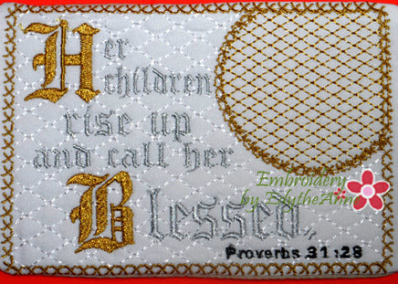 The  PROVERBS 31 WOMAN Mug Mats Version 1 In The Hoop Embroidered Mug Mat Set of Two designs.  -  Instant Download - Embroidery by EdytheAnne - 3