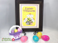 HIDDEN TREASURES EASTER CANVAS ART Frameable Canvas-  In The Hoop Machine Embroidery