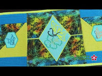 BUTTERFLIES & FLOWERS IN THE HOOP TABLE RUNNER- Digital Download