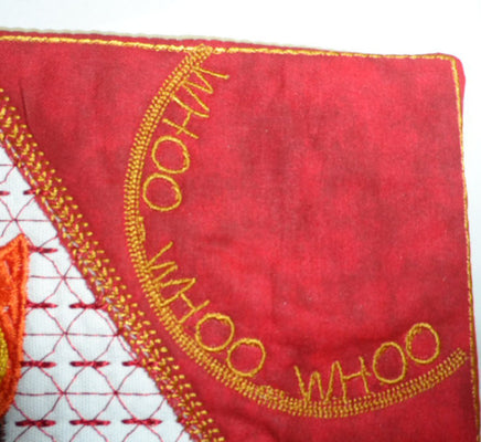 Whimsical Owl Mug Mat In The Hoop Embroidery Design- 3
