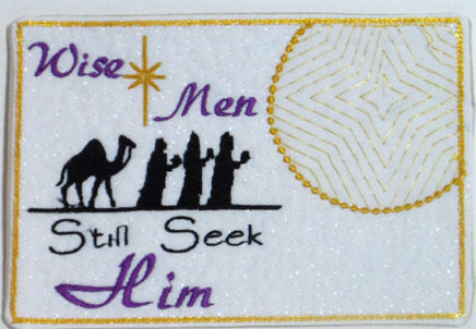 Christmas Mug Mat "Wise Men Still Seek Him".  - Digital File - Instant Download - Embroidery by EdytheAnne - 2