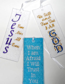 Set of 3 In The Hoop Faith Based Bookmark Designs - INSTANT DOWNLOAD - Embroidery by EdytheAnne - 2