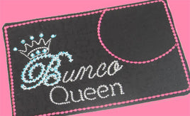 BUNCO QUEEN Mug Mats.  These are In The Hoop Embroidered Mug Mats/Mug Rugs - INSTANT DOWNLOAD - Embroidery by EdytheAnne - 1