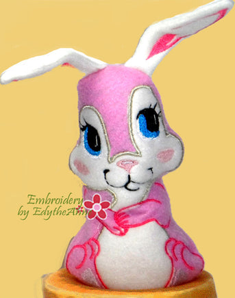 Friends Forever Bunny STUFFIE In The Hoop Machine Embroidery Design...No Manual Sewing!  - INSTANT DOWNLOAD - Embroidery by EdytheAnne - 2