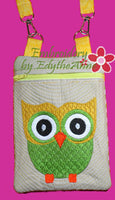 Girl's Owl Crossbody Purse. INSTANT DOWNLOAD - Embroidery by EdytheAnne - 3