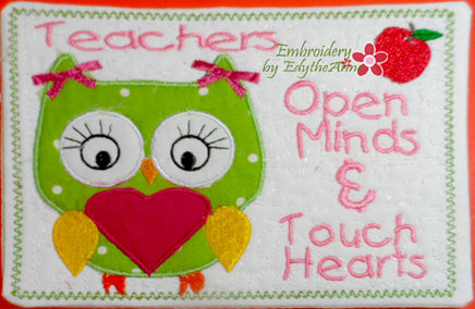 TEACHERS  In The Hoop Embroidered Mug Mat/Mug Rug.  2 Piece Set Male and Female. Digital File. Available immediately. - Embroidery by EdytheAnne - 2