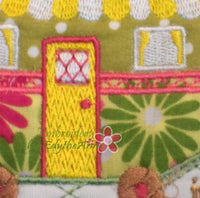 DISCOUNT 20% OFF Happy Camper and Mountains are Calling.. In The Hoop 2 piece Mug Mats/Mug Rugs set..Available immediately. - Embroidery by EdytheAnne - 4