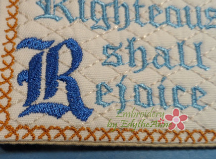 The Father of the Righteous  In The Hoop Embroidered Mug Mat/Mug Rug.  Digital File.  - Digital File - Instant Download - Embroidery by EdytheAnne - 2