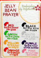 CHILDREN'S FAITH BASED  Mug Mat/Mug Rug Jelly Bean Prayer... In The Hoop.   - Digital File - Instant Download - Embroidery by EdytheAnne - 2
