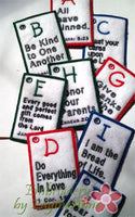 CHILDREN'S ABC Bible Verse Cards. All 3 sizes included.   - INSTANT DOWNLOAD - Embroidery by EdytheAnne - 3
