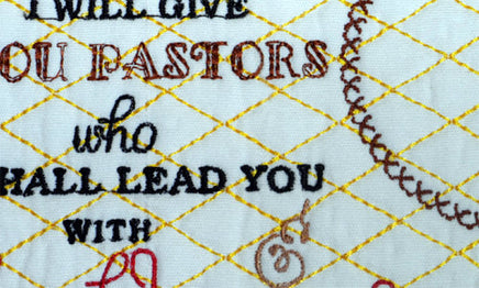 PASTOR APPRECIATION -In The Hoop Machine Embroidered Mug Mat/Mug Rug