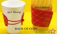 MONOGRAM COFFEE COZY Set of 26  In The Hoop Embroidered Cozy INSTANT DOWNLOAD - Embroidery by EdytheAnne - 5