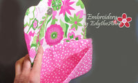 MISS DAISY Scalloped Flap Bag with Dimensional Flowers. INSTANT DOWNLOAD - Embroidery by EdytheAnne - 3