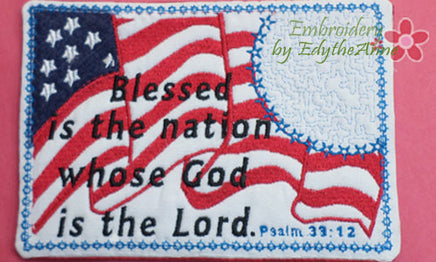 .July 4th In The Hoop Patriotic SET OF 4 MUG MAT SET- INSTANT DOWNLOAD - Embroidery by EdytheAnne - 3