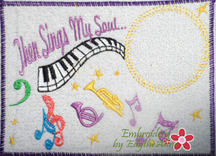 SAVE 20% WITH SET - Faith Based Music Themed Mug Mats/Mug Rugs Set of Five Mats All In The Hoop  - Digital File - Instant Download - Embroidery by EdytheAnne - 4