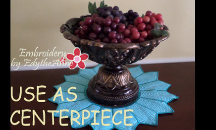CENTERPIECE or TRIVET  In The Hoop Project -INSTANT DOWNLOAD - Embroidery by EdytheAnne - 3