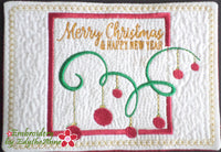 GOLDEN CHRISTMAS Mug Mats/Mug Rugs - In The Hoop Machine Embroidery