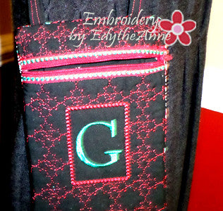 MONOGRAM CROSSBODY BAG - INSTANT DOWNLOAD - Embroidery by EdytheAnne - 4