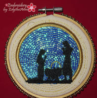 CHRISTMAS ORNAMENTS/TAGS- Set of Five In The Hoop Machine Embroidery-Digital Download