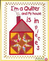 I'M A QUILTER CANVAS ART & Tote Bag Design-  In The Hoop Machine Embroidery